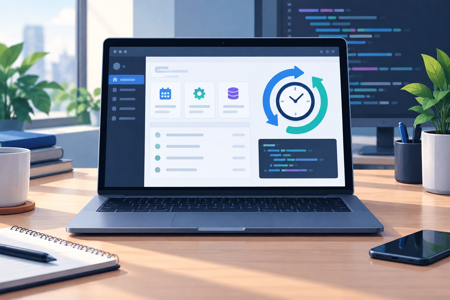 WordPress Cron Jobs Explained: Schedule Reliable Background Tasks Without Duplicates 1 WordPress WP-Cron scheduled background tasks with clock and code illustration